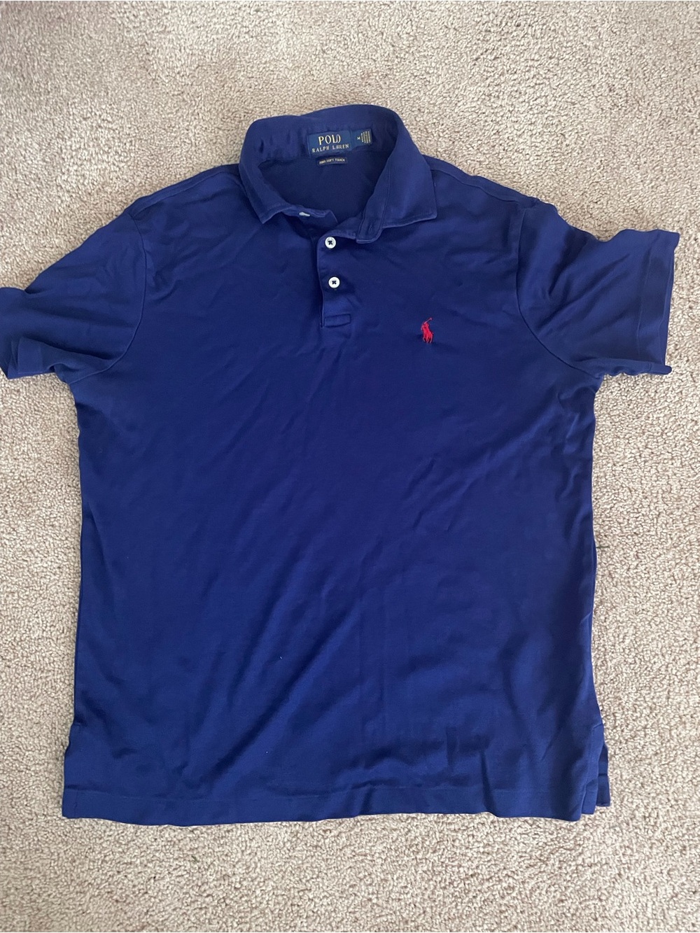 Ralph Lauren Polo Shirt in Navy with Red Pony Logo
